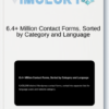 6.4+ Million Contact Forms, Sorted by Category and Language
