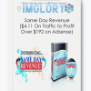 Same Day Revenue 4.11 On Traffic to Profit Over 192 on Adsense