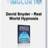 David Snyder – Real World Hypnosis