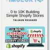 Taijaun Reshard 0 to 10K Building Simple Shopify Stores