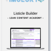 Lean Content Academy Listicle Builder