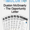 Duston McGroarty – The Opportunity Letter