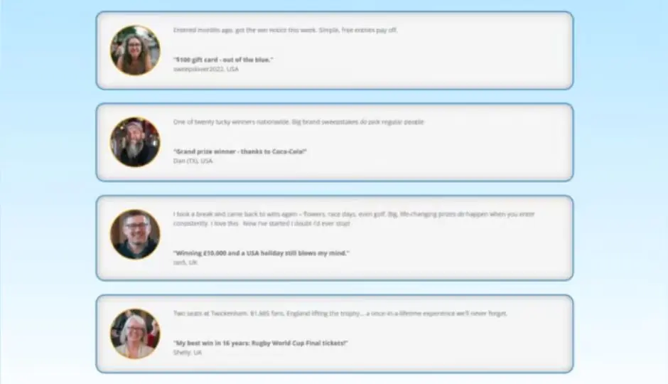 Prize Profits Review + OTOs: The Powerful System to Win Real Rewards Online 21 Some feedbacks of Prize Profits 2